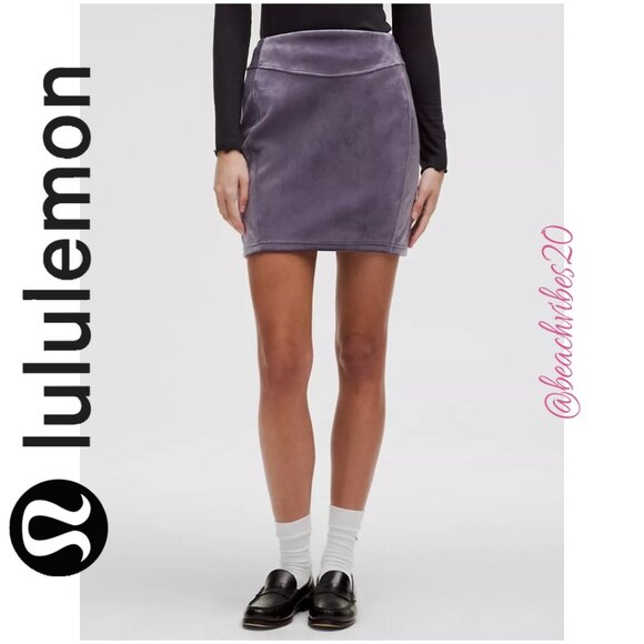 LULULEMON ATHLETICA Scuba High-Rise Mini Skirt Velvet Nightfall M NWT LL-227 - Picture 2 of 12
